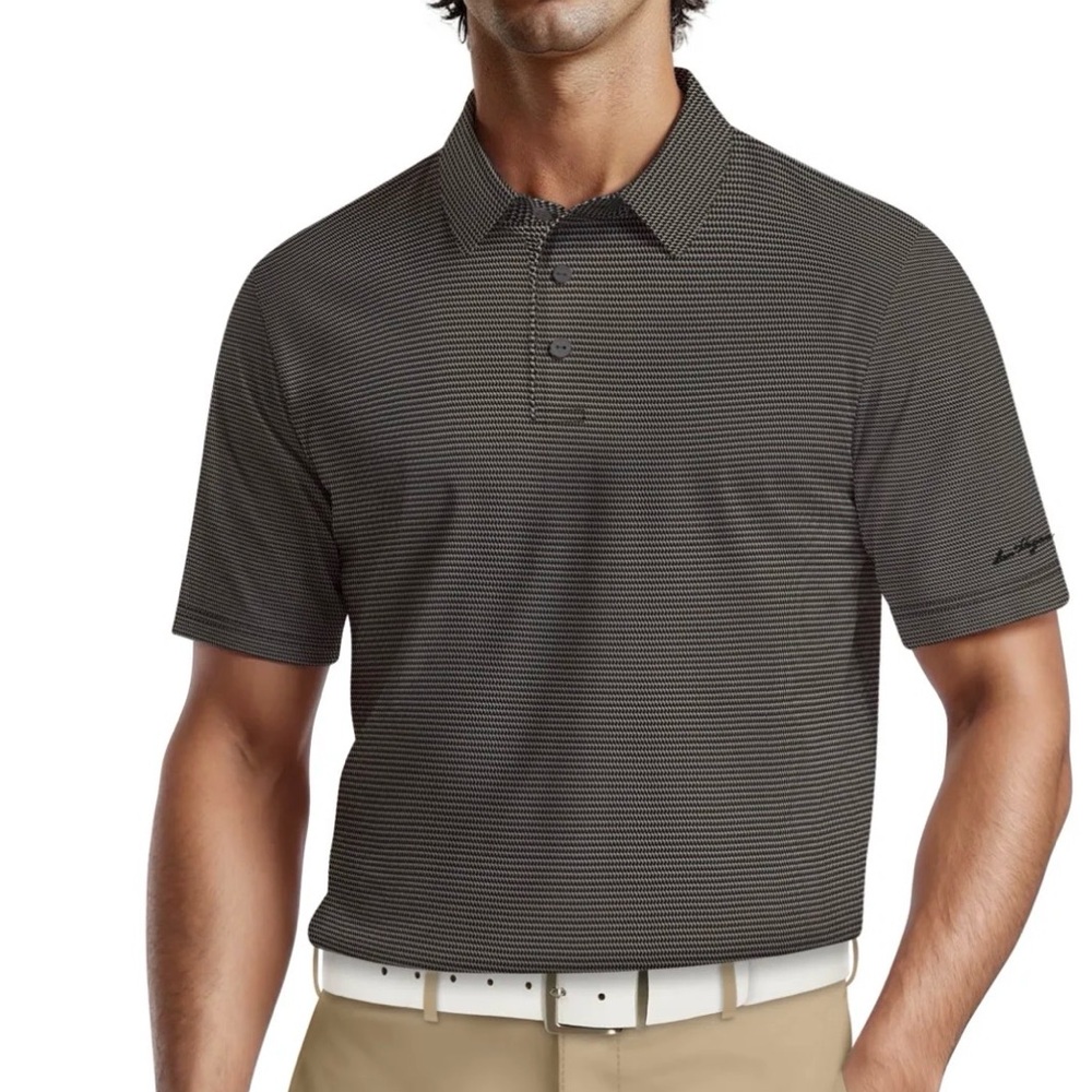 Ben Hogan Performance 3XL Geometric black polo collared NEW